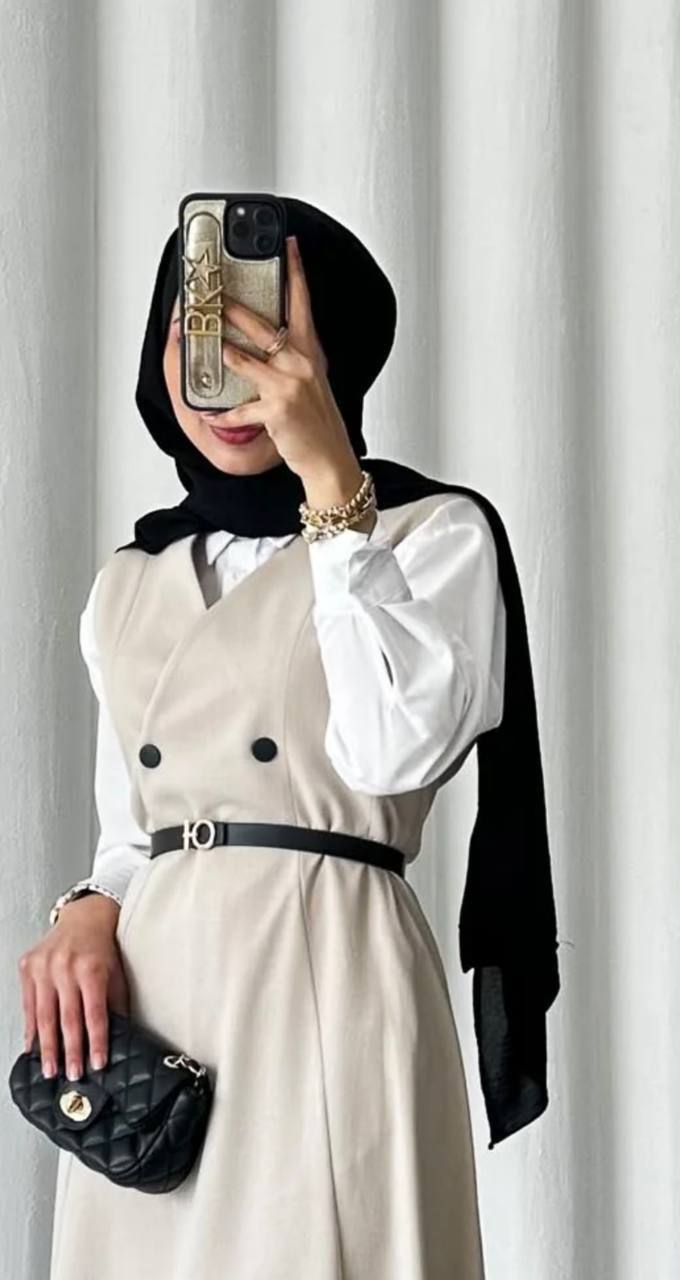Double Fabric Sleeveless Maxi Dress with Belt